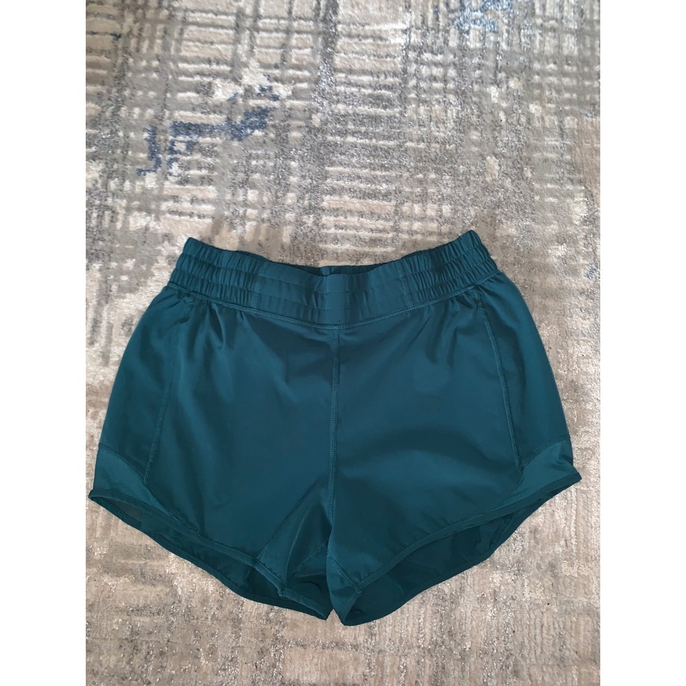 Mondetta Performance Luxury Teal Green Running Shorts Women Medium Mesh Liner